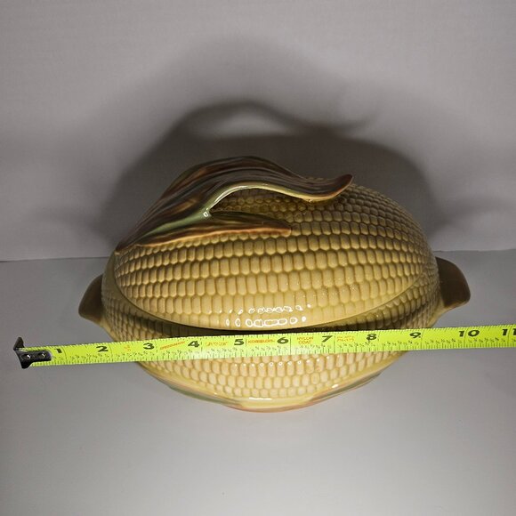 Vintage Retro Pfaltzgraff Lidded Corn Shaped Casserole Dish Kitshy Casserole - Picture 9 of 11